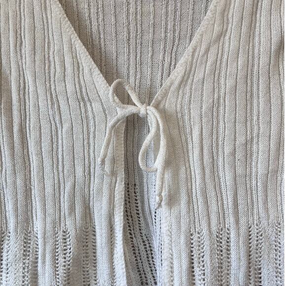 Vintage Great American Sweater Co. tie front cardigan size S/M - Picture 3 of 7